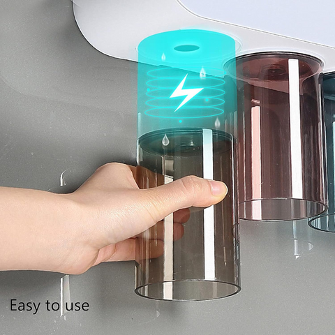 Ecoco Wall Mounted Magnetic Adsorption Toothpaste Squeezer Toothbrush ...