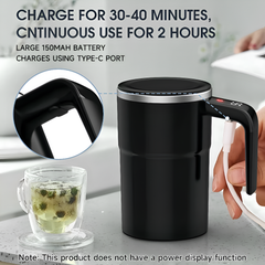 Automatic Magnetic Self-Stirring Mug With Lid Digital Display Rechargeable Mixing Cup