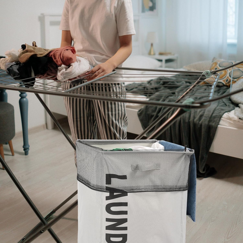 80 Liter Collapsible Laundry Basket with Wheel