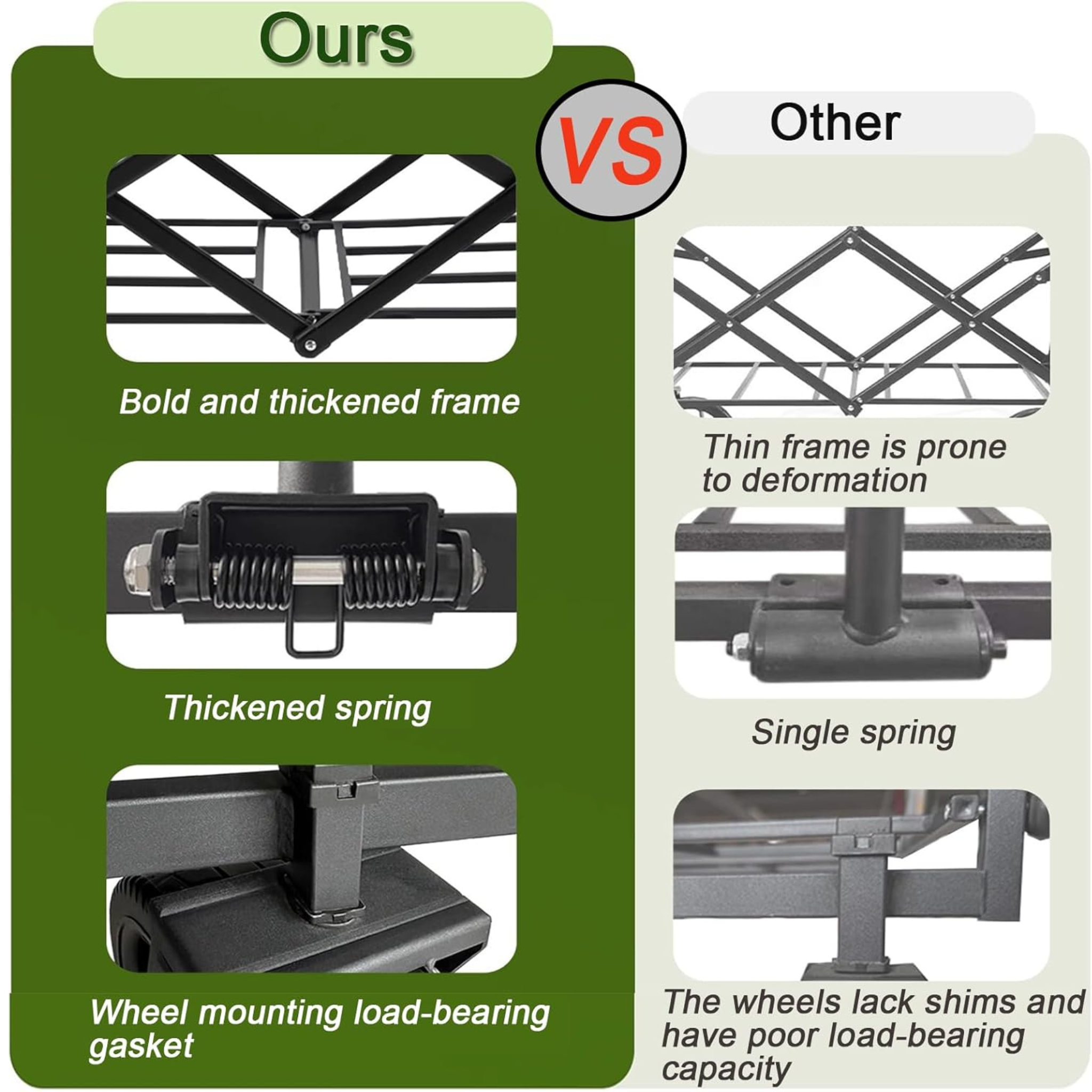 150Kg Capacity Heavy Duty Folding Collapsible Wagon Trolley Cart for Picnic and Outdoor Camping