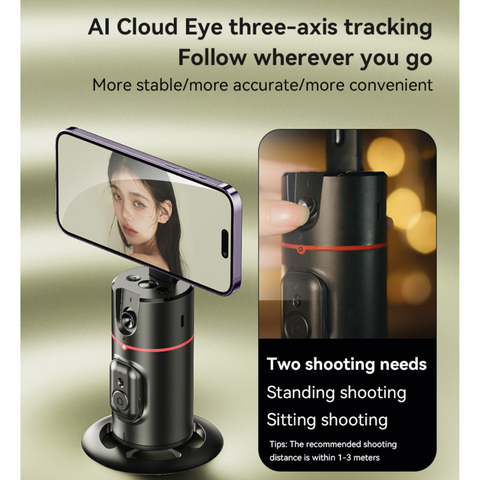 Yesido Wireless 360° Auto Face Tracking Stabilizer Tripod - Al Cloud Eye Tracking Device