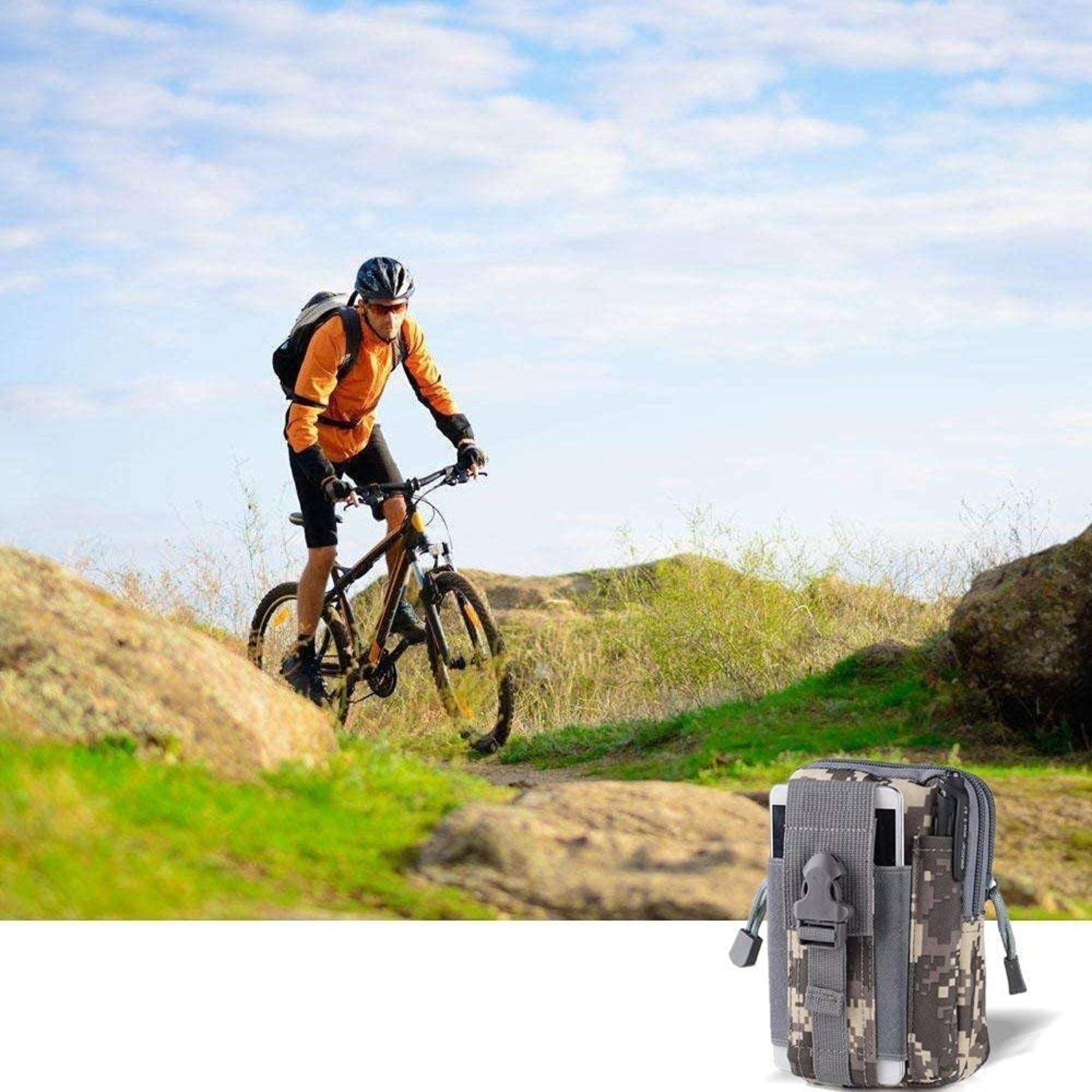 Tactical Waist Pouch with Survival Kit for Camping, Trekking and Outdoor