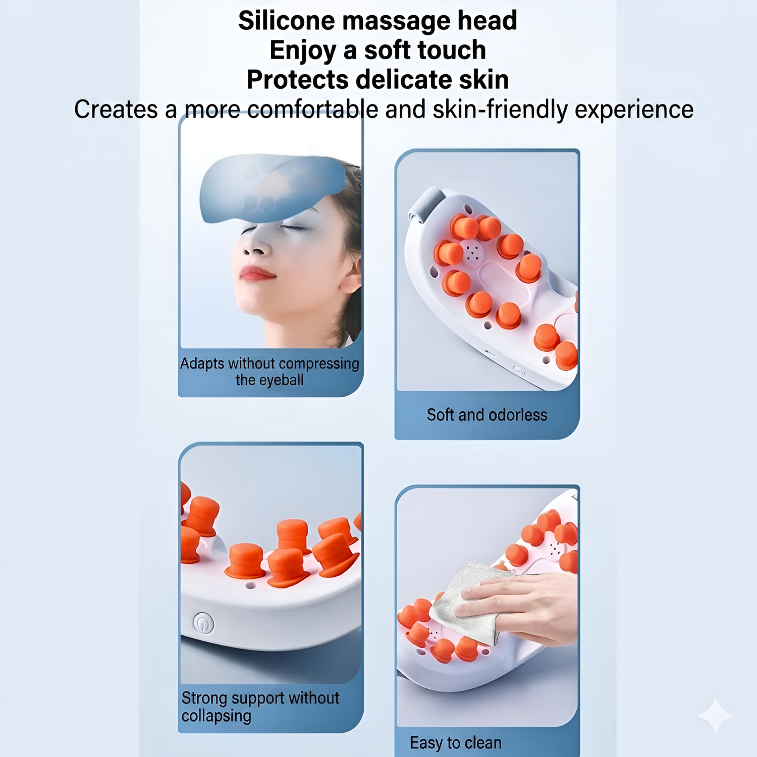 Smart Eye Massager Sleep Mask ,Rechargeable Eye Relaxation Device