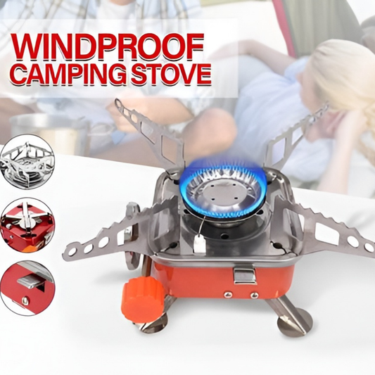 Portable Mini Folding Card Type Gas Stove for Camping and Picnic