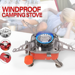 Portable Mini Folding Card Type Gas Stove for Camping and Picnic