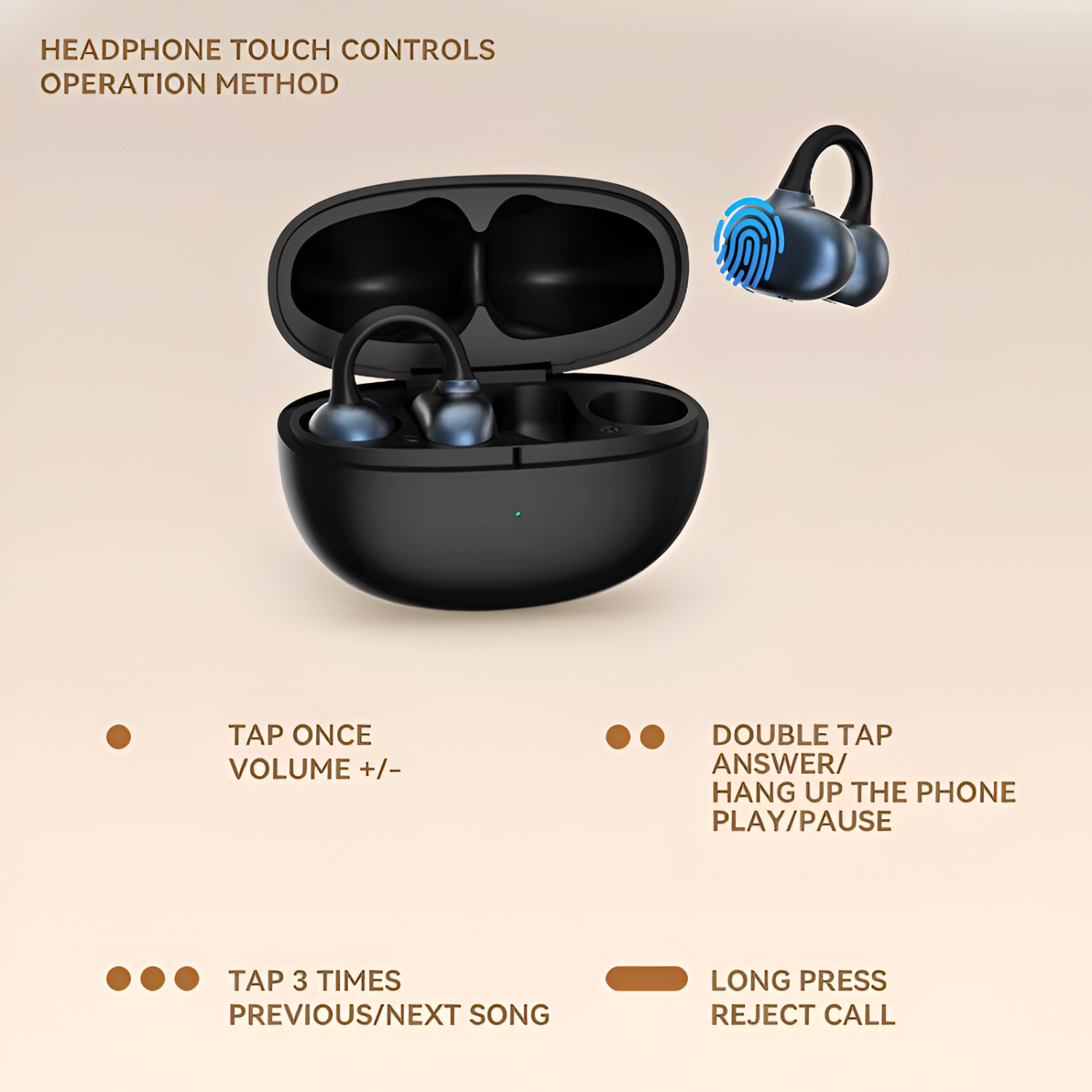 Smartbarry H66 Clip-On TWS Wireless Earphones