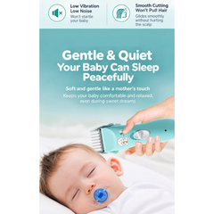 Rechargeable Baby Hair Trimmer, with 2 Auxiliary Combs and Accessories