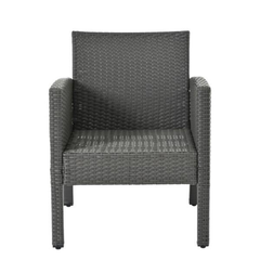 4 Seater Patio Outdoor Furniture Set, 4 Person Cushion Sofa Chairs with Center Coffee Table