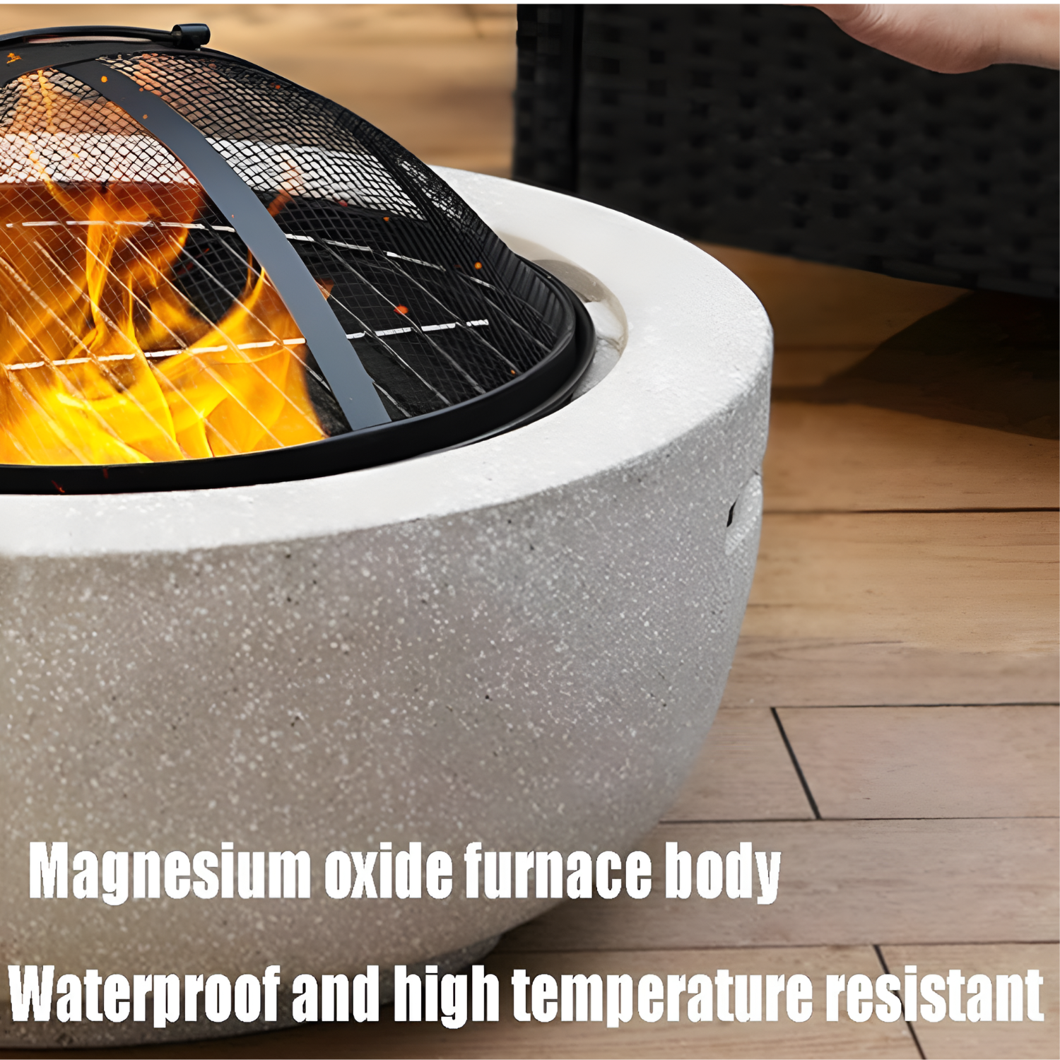 Round Shape Outdoor Fire Pit 65 x 60 x 47 cm