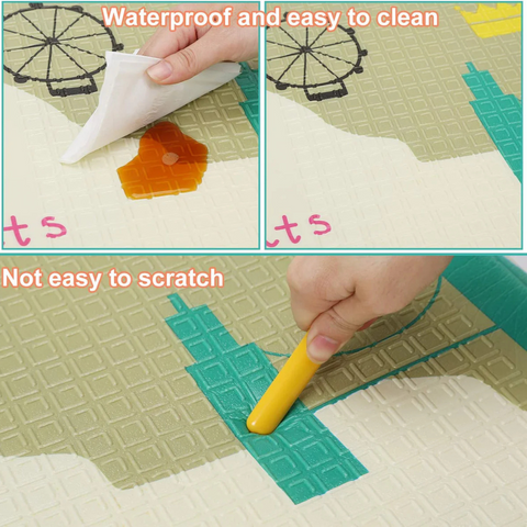 Foldable Baby Crawling Play Mat - Anti-slip Play Mat for Infant