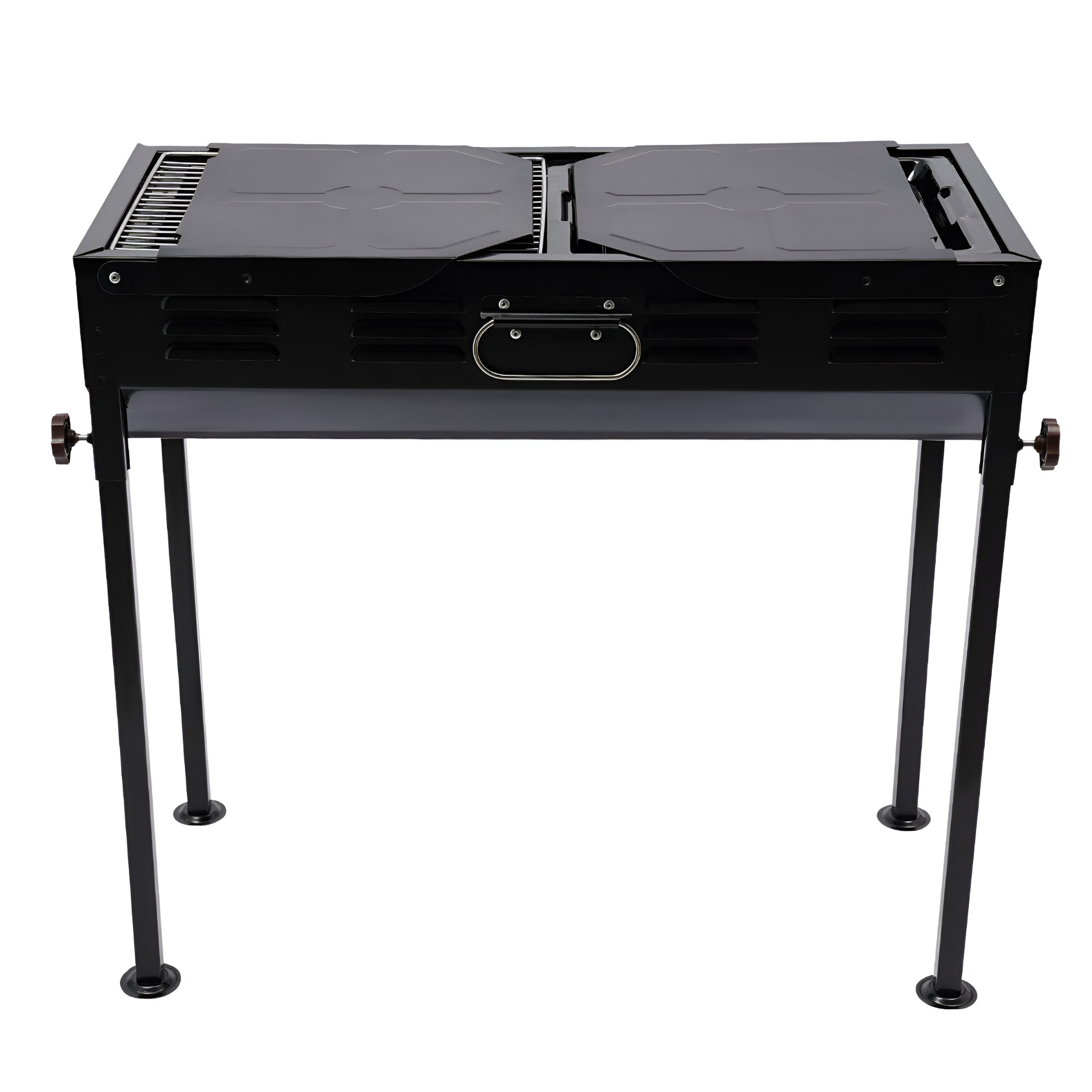 Portable Folding Outdoor BBQ Grill with Long Stand 62 x 30 x 116 cm