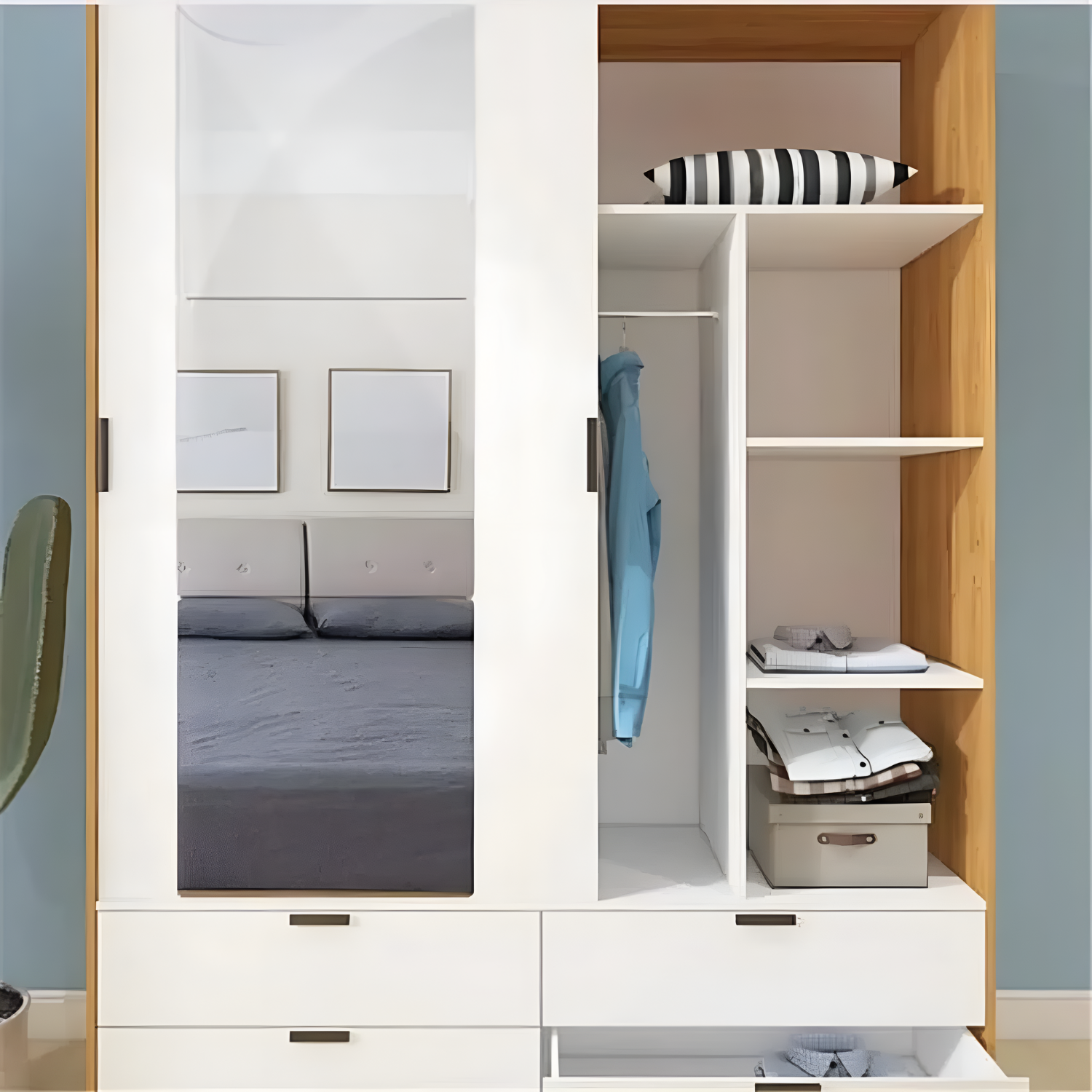 Acrylic Glass Wall Mirror, HD Self Adhesive DIY Mirror