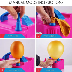 Electric Balloon Air Pump 220V- 240V 600W Dual Inflation Balloon Blower