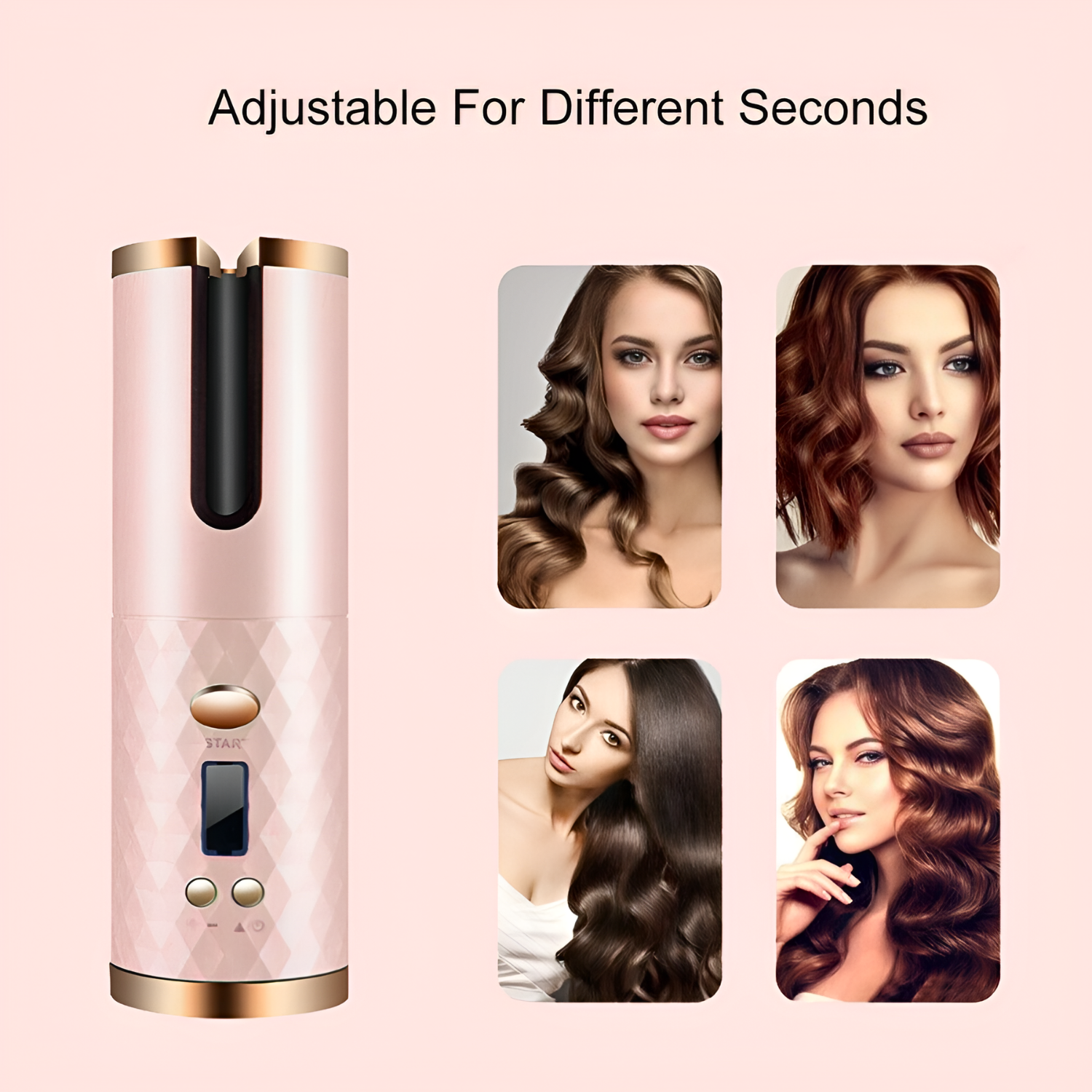 Cordless Automatic Hair Curler with Smart Display