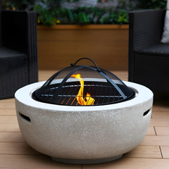 Round Shape Outdoor Fire Pit 65 x 60 x 47 cm