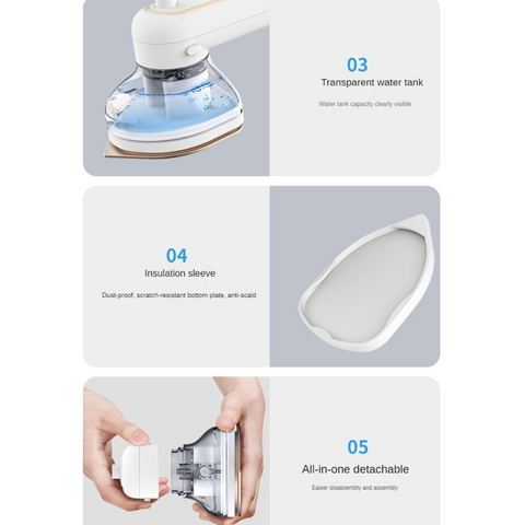 Portable Cordless Steam Iron Machine for Travelers