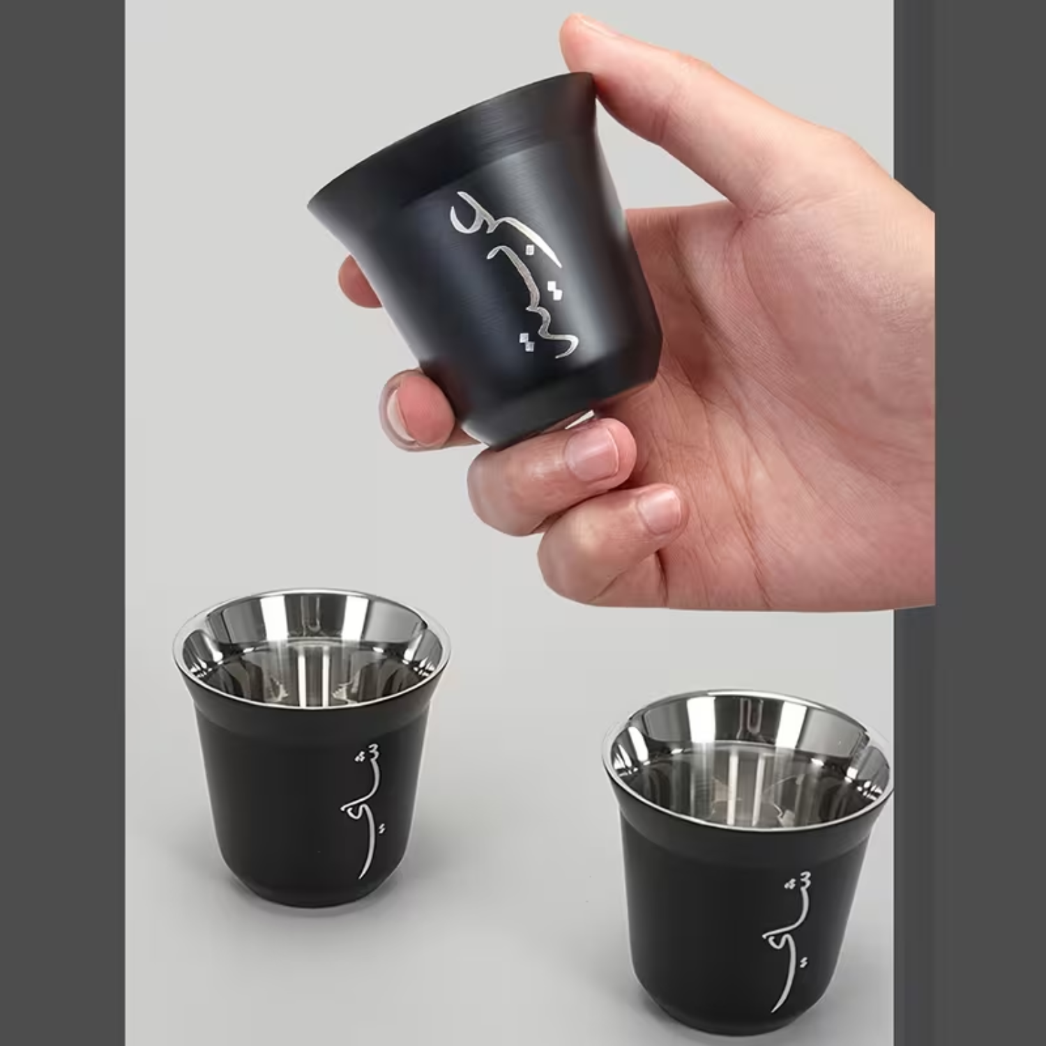 3 IN 1 500ml Thermal Vacuum Flask with 2 Arabic Coffee Gahwa Cups [GIFT EDITION]