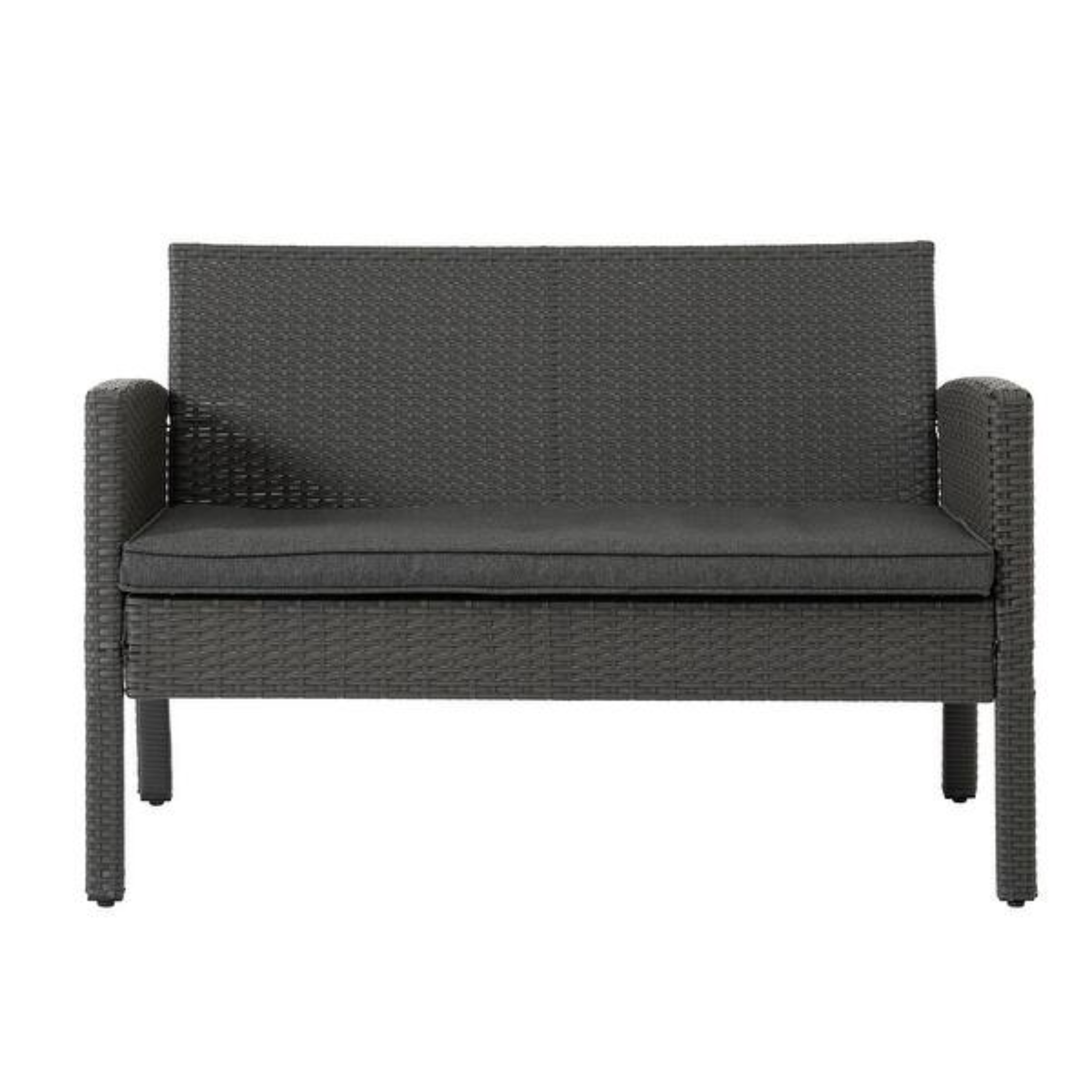 4 Seater Patio Outdoor Furniture Set, 4 Person Cushion Sofa Chairs with Center Coffee Table