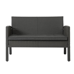 4 Seater Patio Outdoor Furniture Set, 4 Person Cushion Sofa Chairs with Center Coffee Table