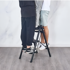 Foldable 3-Step Stool Ladder with Wide Pedals and 150 kg Load Capacity