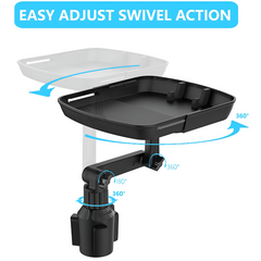 360° Adjustable Car Cup Holder Food Dining Tray with Phone Holder
