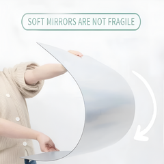 Acrylic Glass Wall Mirror, HD Self Adhesive DIY Mirror