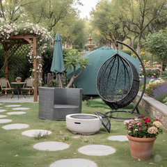 Round Shape Outdoor Fire Pit 65 x 60 x 47 cm