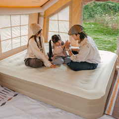 Portable Inflatable Blow Up Air Mattress Bed with Built-in Automatic Pump for Outdoor Camping