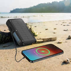 Powerology 27000mAh Solar Wireless Charging Power Bank