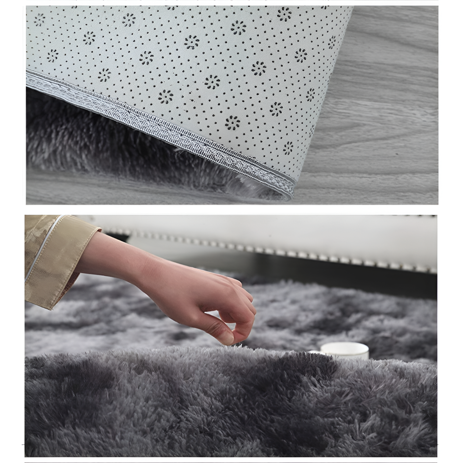 Ultra Soft Fluffy Indoor Rug Plush Carpet for Bedroom and Living Room 160 × 230 cm