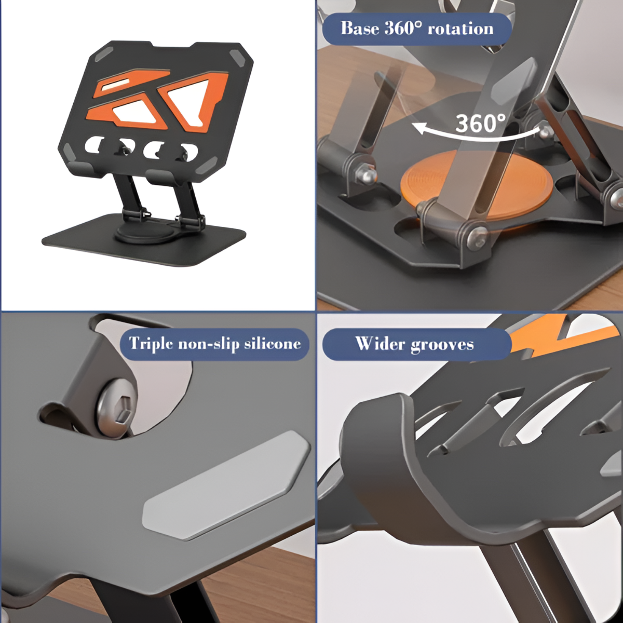 360° Rotating Adjustable Desktop Tablet Holder Stand