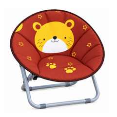 Kids Folding Animated Character Moon Chair for Indoor and Outdoor Use Brown