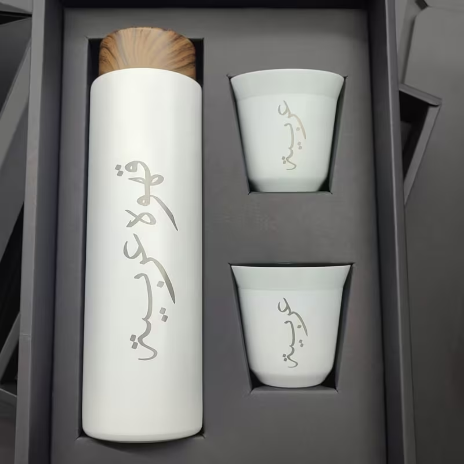 3 IN 1 500ml Thermal Vacuum Flask with 2 Arabic Coffee Gahwa Cups [GIFT EDITION]