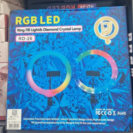 RGB LED Ring Light, Diamond Crystal Ambience Lamp