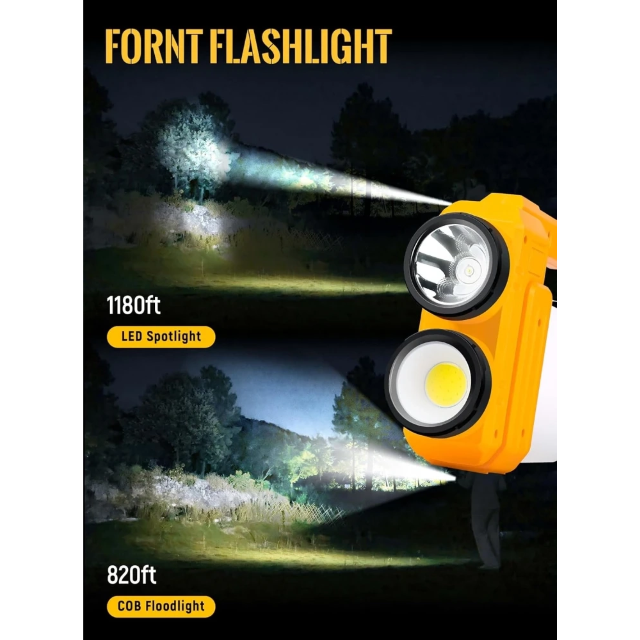 3 IN 1 Multifunctional Rechargeable Camping Lantern with Flashlight