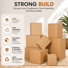 High Quality Corrugated 5 Ply Cardboard Carton Box for Cargo, Moving, Packaging and Storage