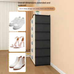 Multi Layer Foldable Shoe Cabinet with Fully Enclosed Anti Dust Storage