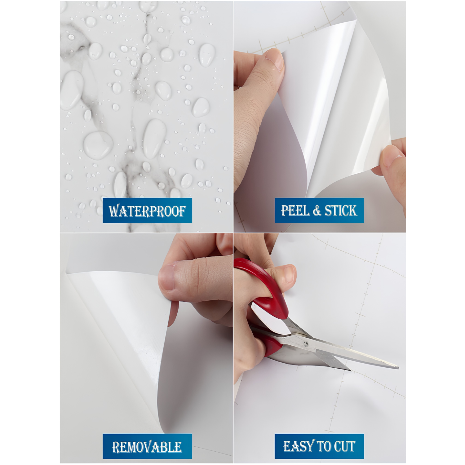 Self Adhesive Waterproof PVC Wallpaper Sticker for Kitchen, Cupboard, Storage Shelves and Table