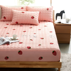 Quilted Waterproof Fitted Size Mattress Protector Bed Sheet with 2 Pillow Cases
