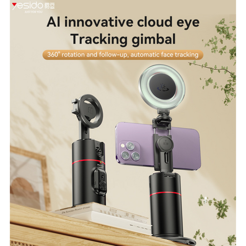 Yesido Wireless 360° Auto Face Tracking Stabilizer Tripod - Al Cloud Eye Tracking Device