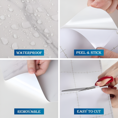 Self Adhesive Waterproof Plain White Wallpaper for Home Decor