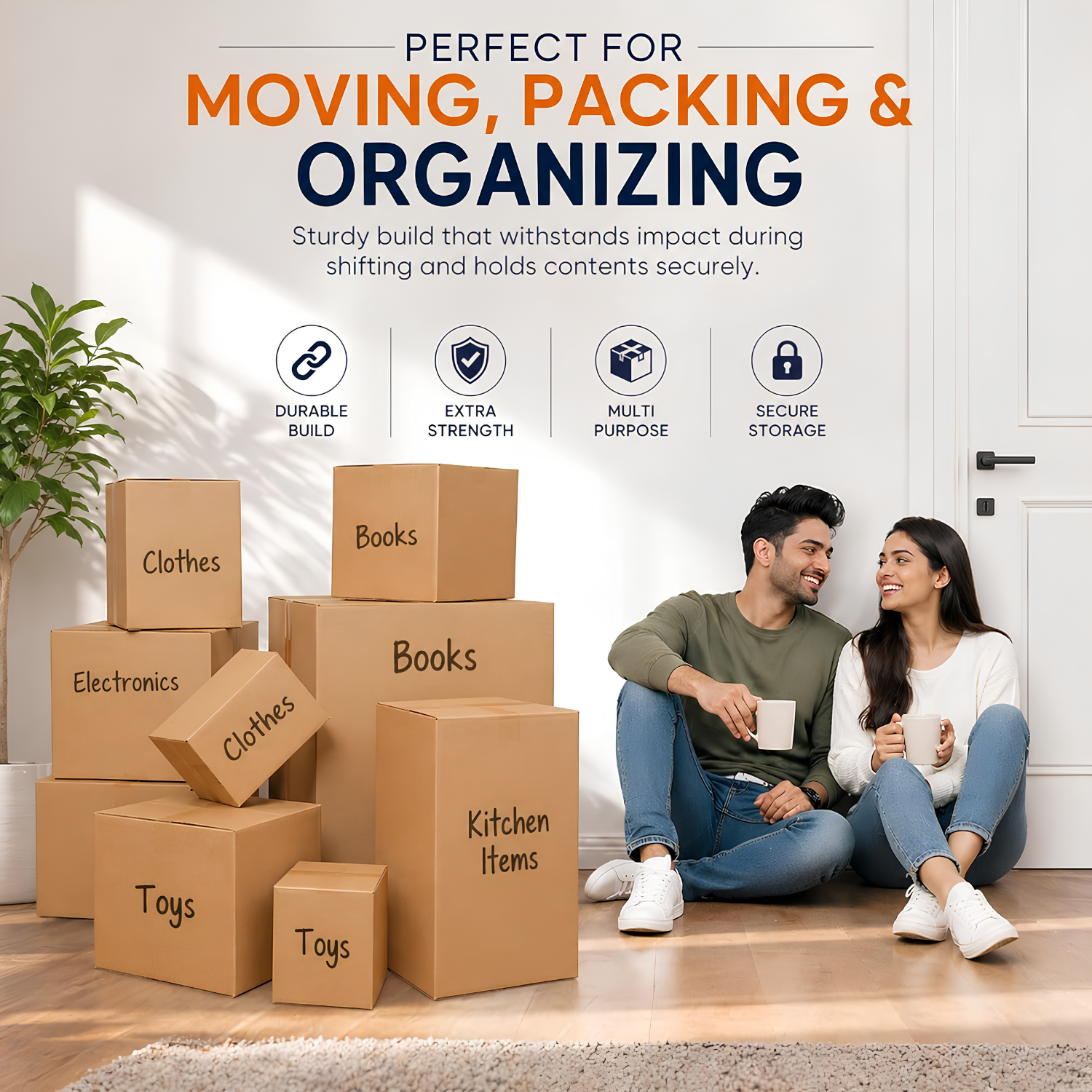 High Quality Corrugated 5 Ply Cardboard Carton Box for Cargo, Moving, Packaging and Storage