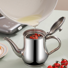 Stainless Steel Tea Pot with Filter, Oil Strainer Storage Container for Home Kitchen