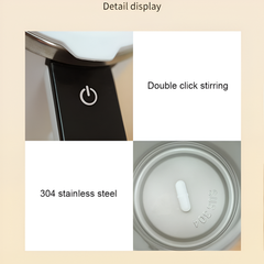 Automatic Magnetic Self-Stirring Mug With Lid Digital Display Rechargeable Mixing Cup