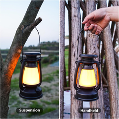 Solar and USB C Charging Retro Camping Lantern Lamp with 3 Lighting Modes LY16B