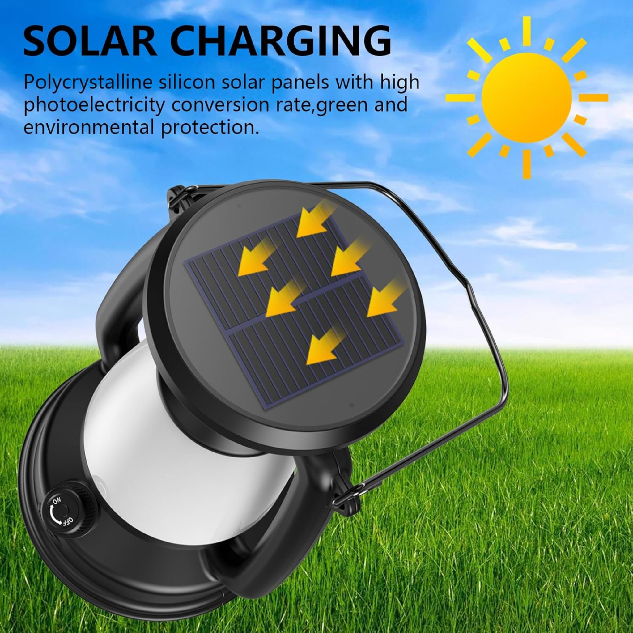 Solar and USB C Charging Retro Camping Lantern Lamp with 3 Lighting Modes LY16B