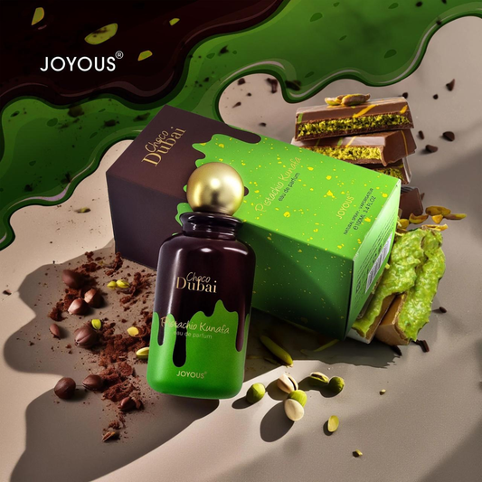 Joyous Choco Dubai EDP 100ml, Chocolate Pistachio Kunafa - Viral Perfume