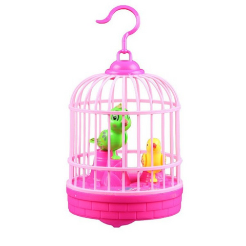 Kids Funny Talking Bird in Cage Toy