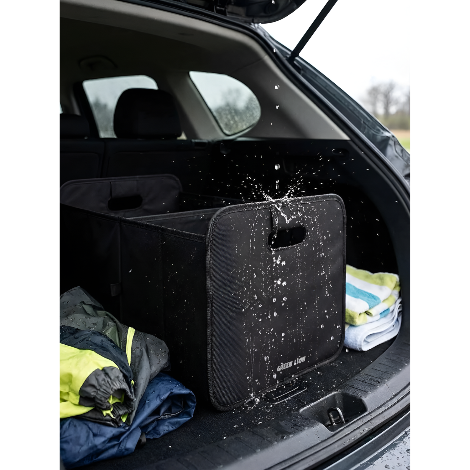 Green Lion 40L Foldable Dual Compartment Car Trunk Organizer Storage