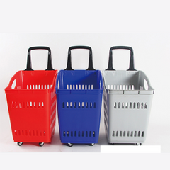 Supermarket Shopping Basket Trolley Cart with Wheels
